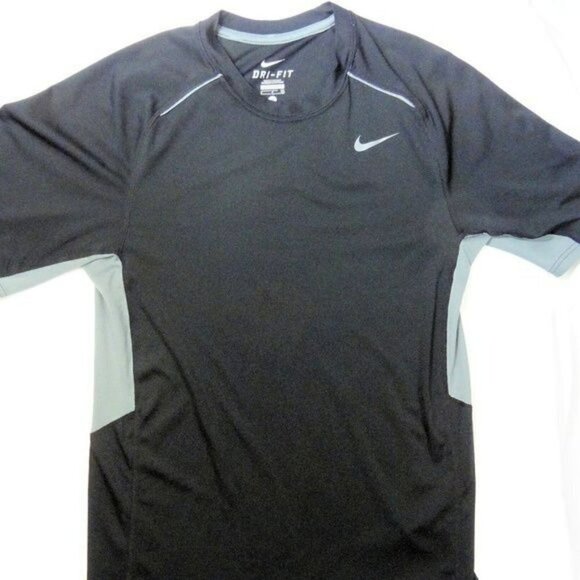 Nike Black & Gray Dri-Fit Athletic Shirt Small - Picture 1 of 4
